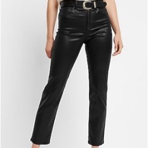 Express High Waisted Black Coated
Straight Ankle Jeans
Color:Pitch Black
Size:16